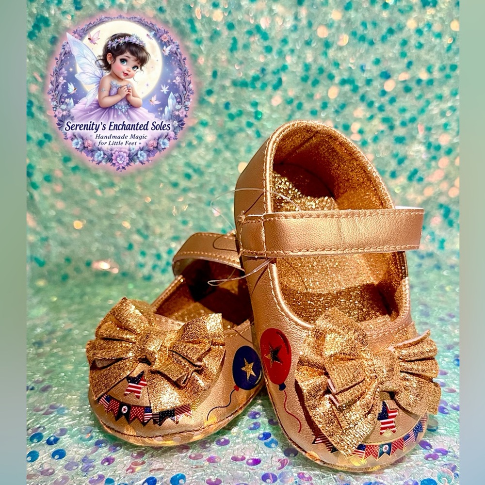 ✨❤️‍🔥🇺🇸 OOAK Star Spangled Soles for Tiny Toes!🇺🇸❤️‍🔥✨ CUSTOM LIMITED EDITION